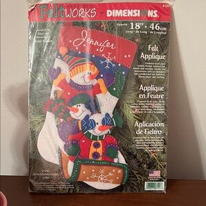 Dimensions Feltworks Applique Christmas Stocking Kit